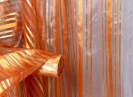 Organza pruhy oranžové 300cm