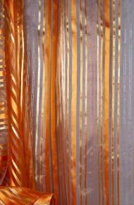 Organza pruhy oranžové 300cm